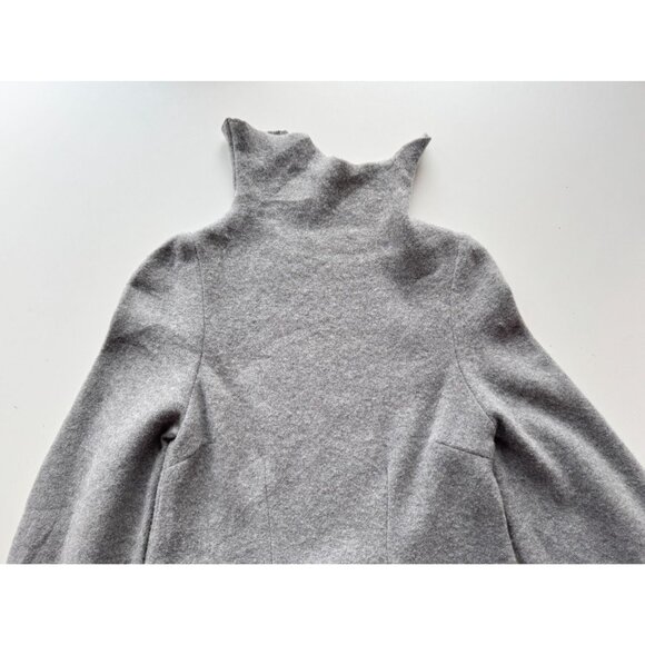H&M x MAISON MARTIN MARGIELA Grey 100% Wool Mock Neck Sweater Dress, Size XS - Picture 7 of 16